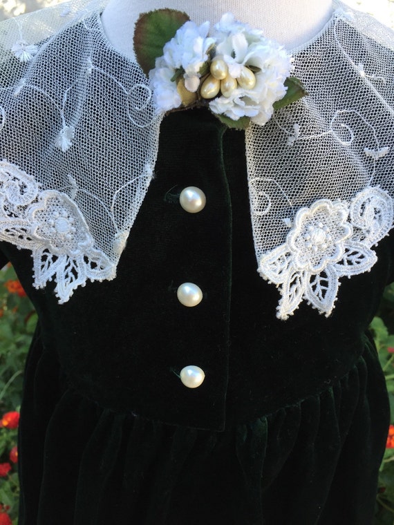 Bonnie jean hotsell green velvet dress