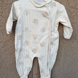 Carter's Baby Strampler Teddy Bär Hase Sleeper Cream Gr.3/6 M Wenn Sie Klein Bleiben Könnte