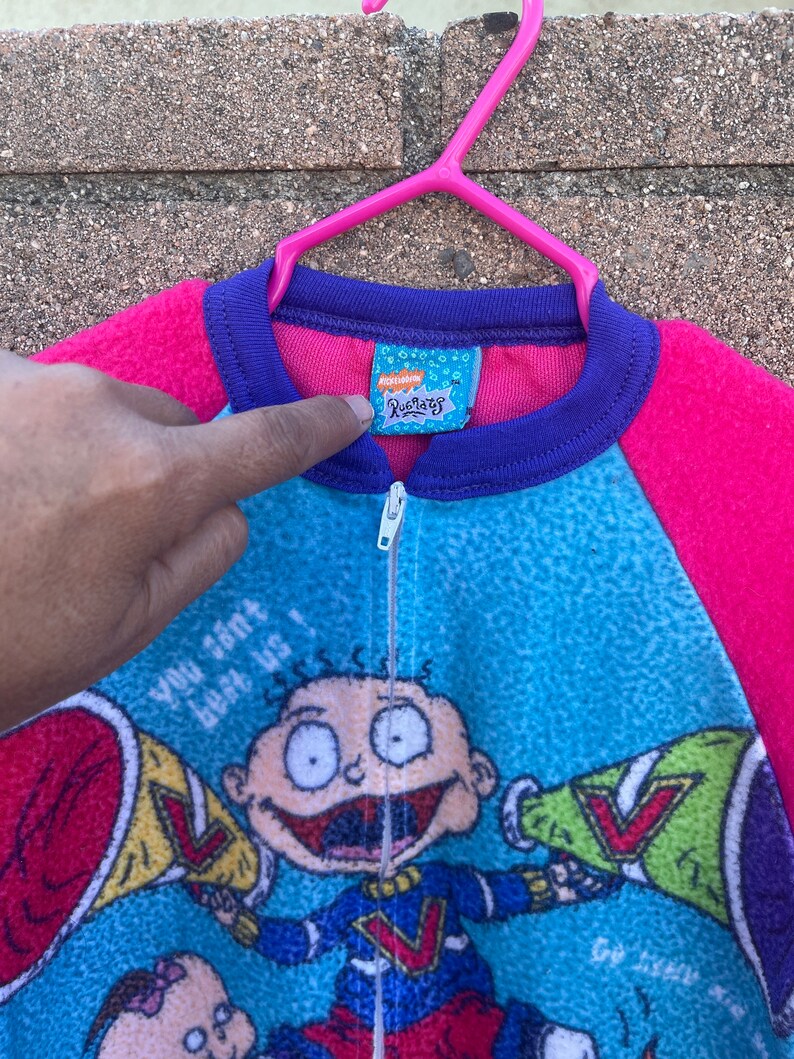 Vintage Nickelodeon Rugrats Pajamas Blanket Sleeper Sz 4/5Y Etsy