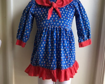 Vintage Handmaid Dress Floral Sz 3/4Y