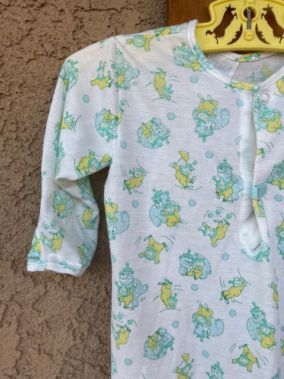 Vintage Carters Sleep Gown Layette Circus Bears Clown Gem