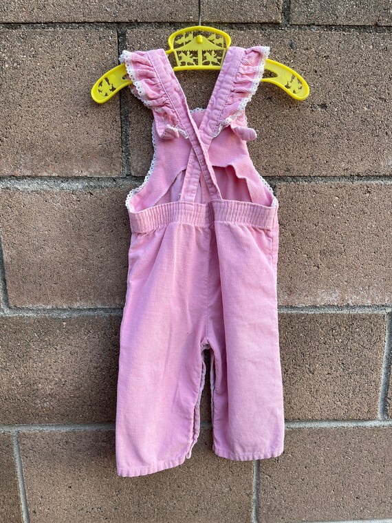 Vintage Overalls Corduroy Bunny Rabbit Sz 12/18M - image 4