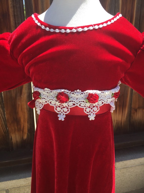 Bonnie Jean Red Velvet Holiday Christmas Dress Sz… - image 5