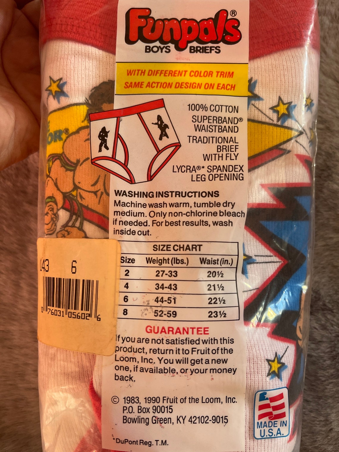 Vintage Fruit of the Loom WWF Funpals Briefs Underwear Hulk Etsy UK