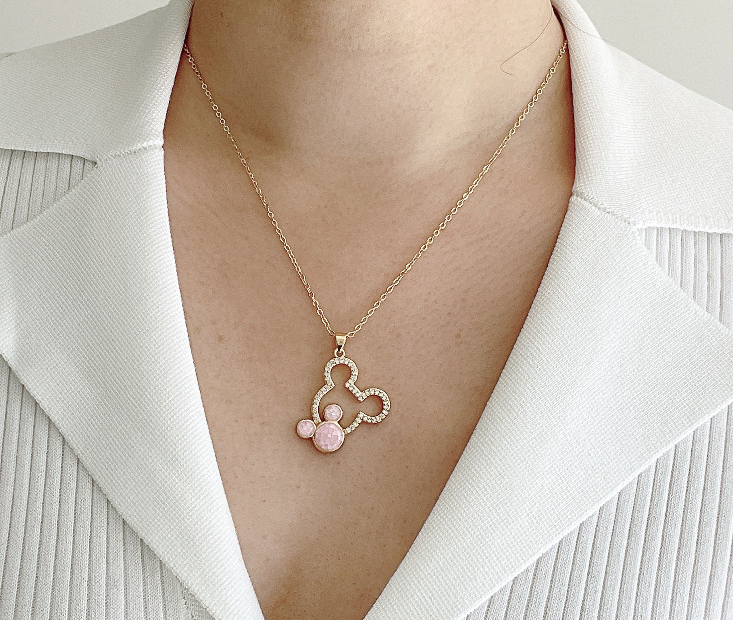 White gold hotsell disney necklace