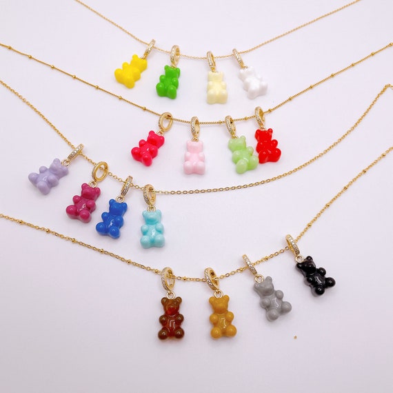 Teddy Bear Necklace. Gummy Bear Necklace. 90s Necklace. Y2K - Etsy