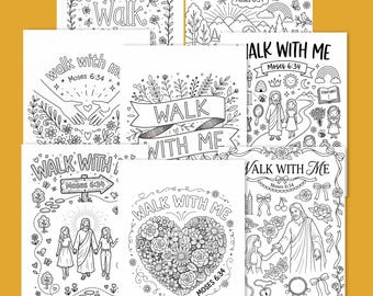 Set of 15 2026 LDS Youth Walk With Me Theme Printables, Walk With Me, LDS Youth Guide Book, Young Women Sheets, Primary Coloring Sheets