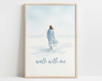 Walk With Me LDS Theme Printable - Serene Minimalism Art, Pastel Wall Decor, Peaceful Soft Pastels, Calming LDS 2026 Youth Theme  10