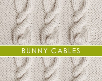 Bunny Cable Knitting Pattern PDF Download