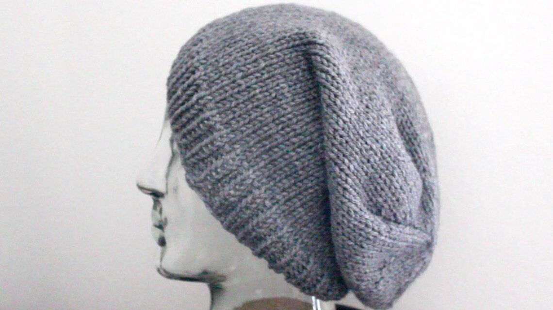 Slouchy Beanie Hat Knitting Pattern - PDF Download - Etsy