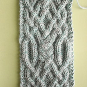 Fancy Celtic Cable Scarf Knitting Pattern PDF Download image 3