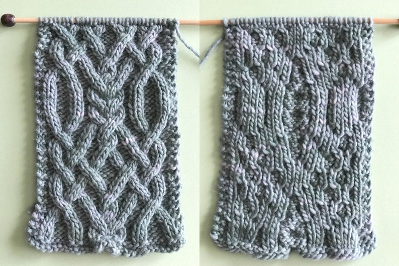 Fancy Celtic Cable Scarf Knitting Pattern PDF Download image 4