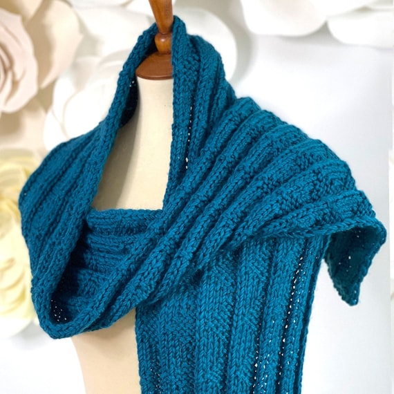 Pennant Pleating Scarf Knitting Pattern (PDF Download) Il_570xn