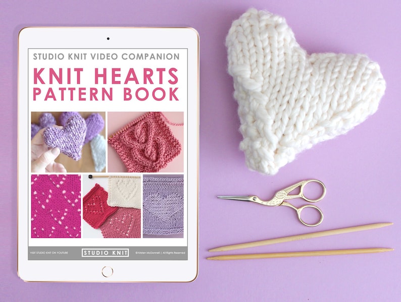 Knit Hearts Pattern Book 6 Designs PDF Download Etsy