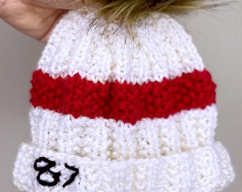 Sideline Spirit Hat Knitting Pattern Adult Size (PDF Download)