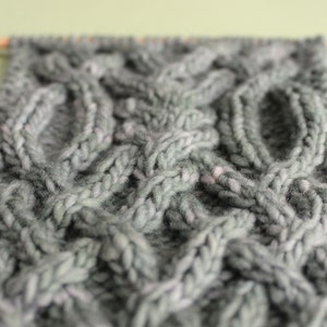 Fancy Celtic Cable Scarf Knitting Pattern PDF Download image 2