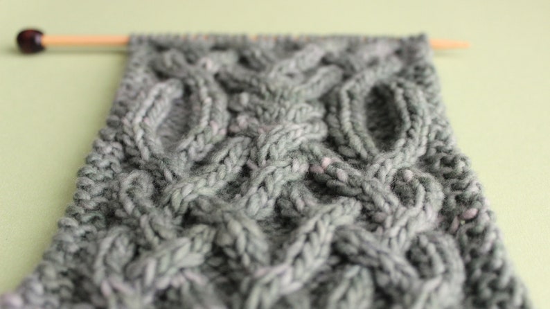 Fancy Celtic Cable Scarf Knitting Pattern PDF Download image 2