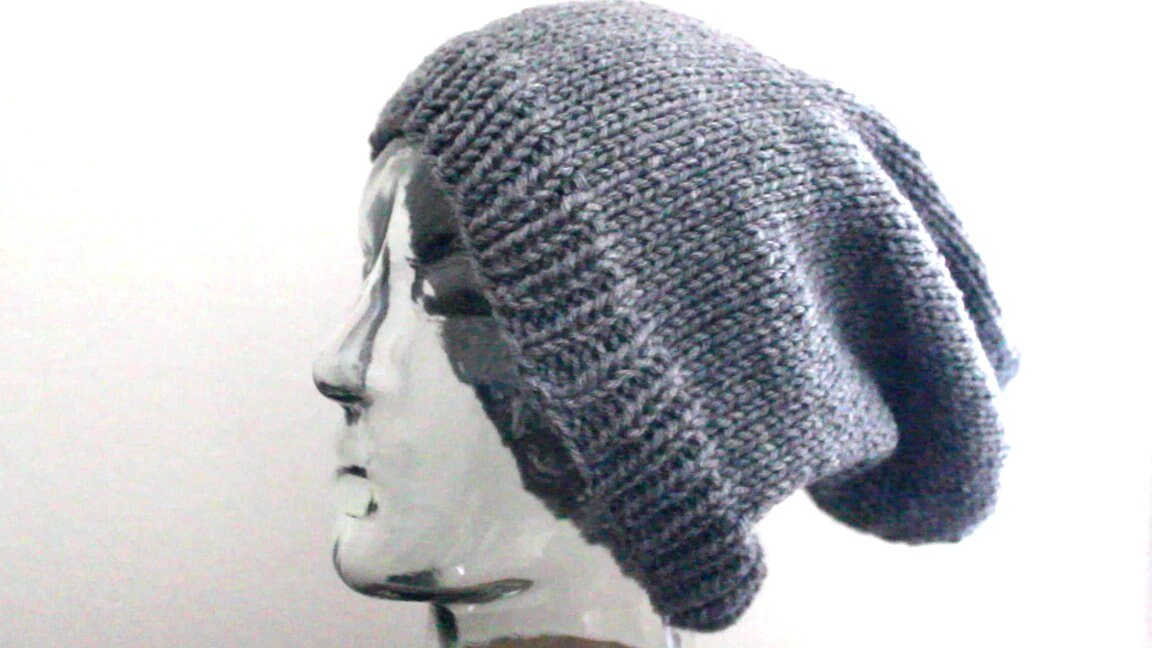 Slouchy Beanie Hat Knitting Pattern - PDF Download - Etsy