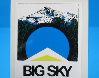 Vintage... "BIG SKY Montana State"   Sticker / Decal  (New Old Stock)