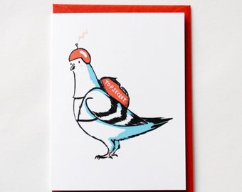 Top Secret Messenger Pigeon Greeting Card