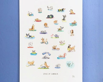 Dogs of Summer: Giclee Print