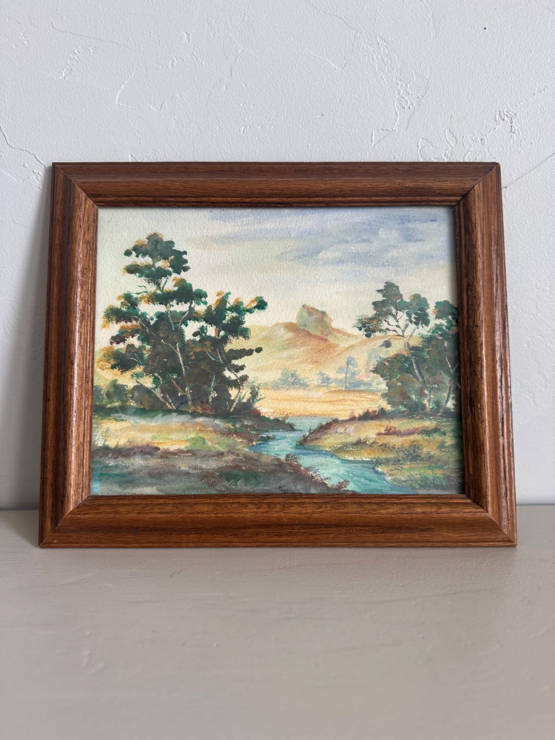 Vintage Framed Original Watercolor Landscape - Etsy