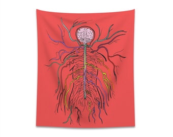 neuroscience artwork, brain art, neurology, biology, medical student gift, teacher, psychology gifts, dna, neurodiversity, school psychology