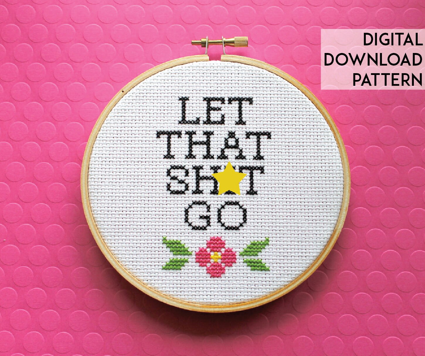 GIT GUD Cross Stitch Pattern. Get Good Gamer Talk (Download Now