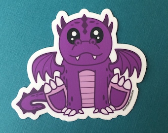 Purple Dragon Sticker 3"