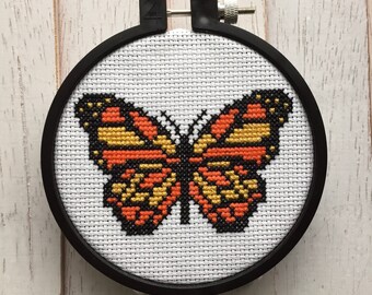 Butterfly Bug Counted Cross Stitch PATTERN DIGITAL DOWNLOAD Beginner