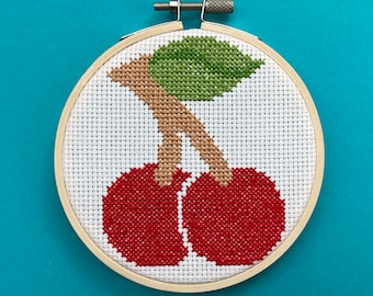 Cherries by Mary Engelbreit Counted Cross Stitch DIY KIT