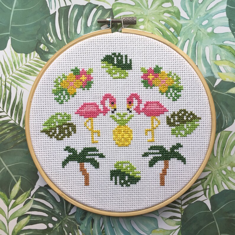 Tropical Sampler Counted Cross Stitch DIY KIT image 3