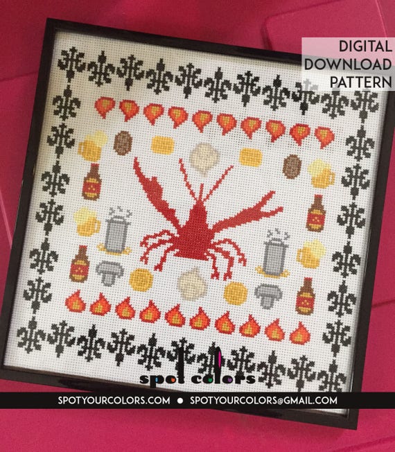 Crawfish Boil Sampler New Orleans Louisiana Southern Fun Cross Etsy