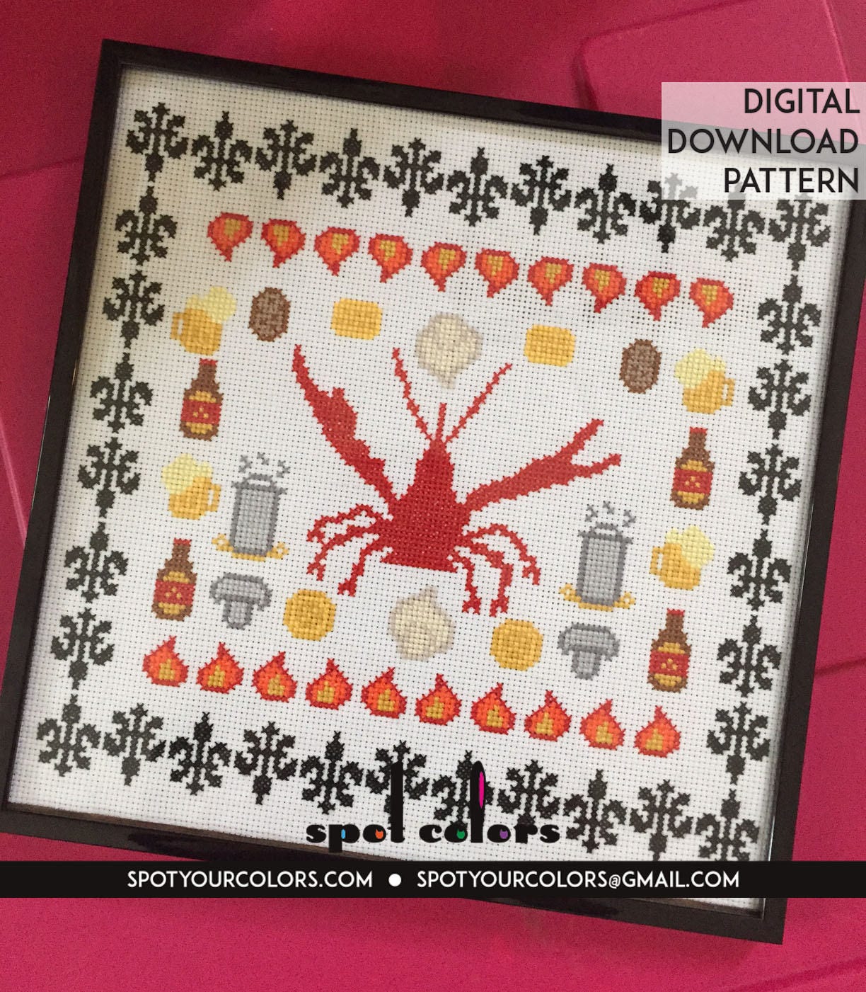 Crawfish Boil Sampler New Orleans Louisiana Southern Fun Cross Etsy