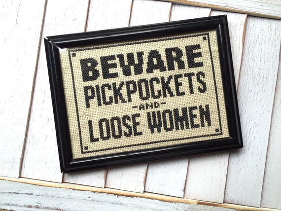 Beware Pickpockets and Loose Women {HandMade in AMERICA} New Orleans Wooden Sign