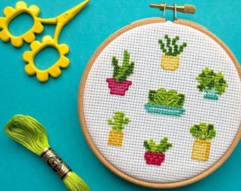 Plant Life Counted Cross Stitch DIY KIT
