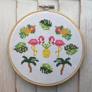 Tropical Sampler Counted Cross Stitch DIY KIT image 1