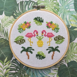 Tropische Sampler geteld kruissteekpatroon downloaden