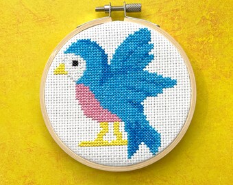 Bluebird by Mary Engelbreit Counted Cross Stitch DIY KIT