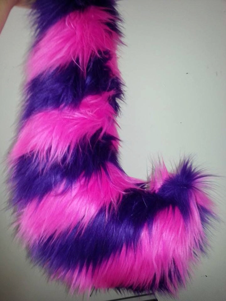 Cheshire cat fur tail rave outfit burning man festival edc Etsy