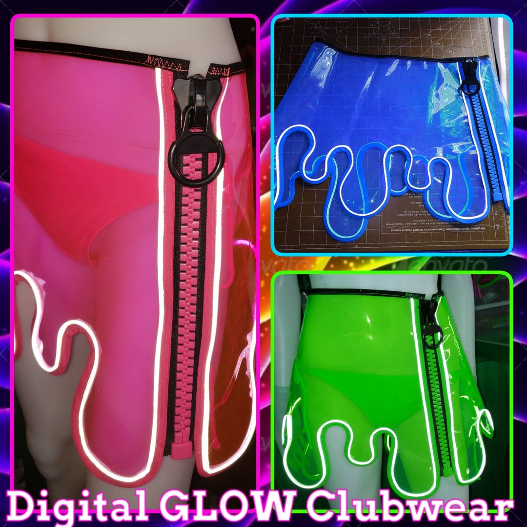 Vinyl skirt neon cheap