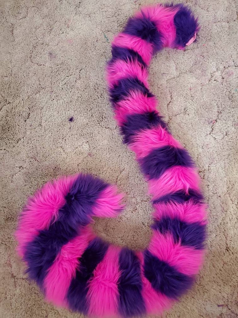 Cheshire Cat 50 Long Fur Tail Costume Burning Man Etsy