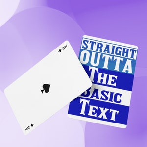 Straight Outta the Basic Text playing cards, recovery gift, Narcotics Anonymous, sobriety gift, addiction recovery, NA recovery gift image 2