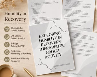 Humility in Recovery Group Therapy Role Play Addiction Counseling Worksheet PDF Download