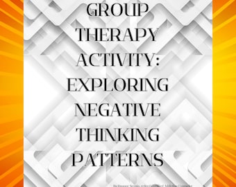 Negative Gedankenmuster, Kognitive Distorsions-Sucht-Wiederherstellungs-Gruppentherapie-Aktivität