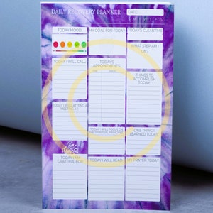 Daily Relapse Prevention Planner - Addiction Recovery Journal, 12 Step Recovery, Gratitude, Daily Plan for Success & Wellness