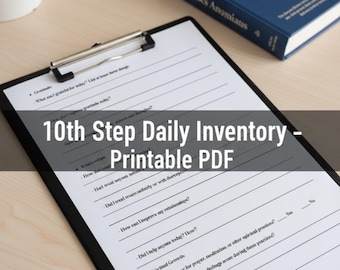 12-Step Recovery 10th Step Daily Inventory Worksheet PDF | AA NA Nightly journal