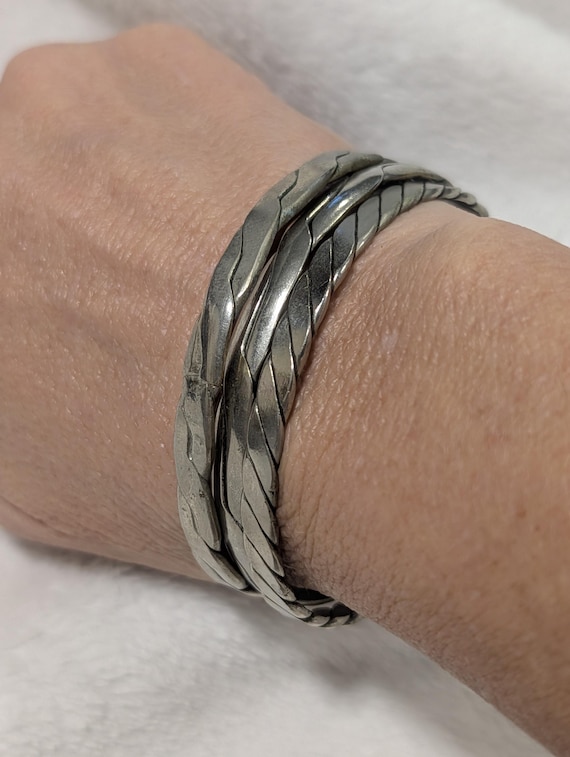 Vintage Twisted Stacking Bangle Bracelets Set of … - image 2