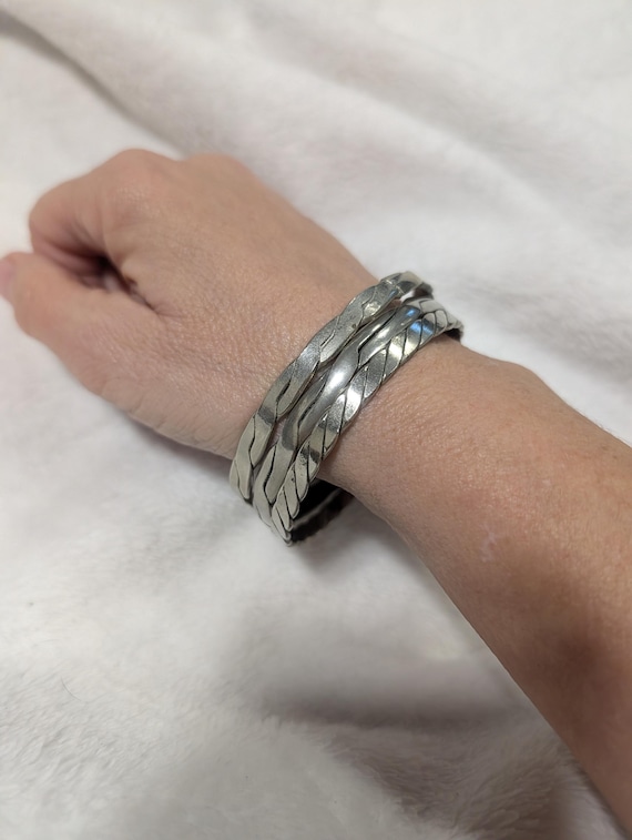 Vintage Twisted Stacking Bangle Bracelets Set of … - image 1