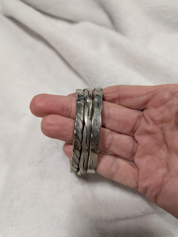 Vintage Twisted Stacking Bangle Bracelets Set of … - image 9